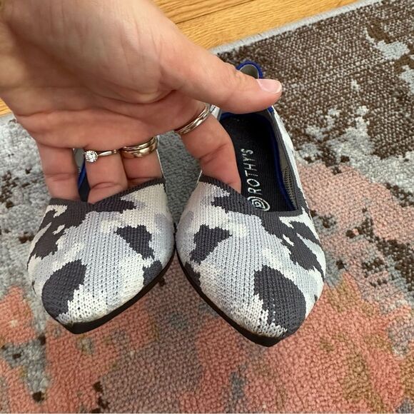 Rothy’s Ash Gray CamoThe Point Flat - Picture 6 of 9